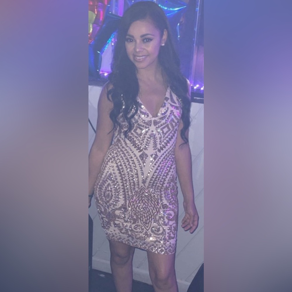 Gold glitter dress